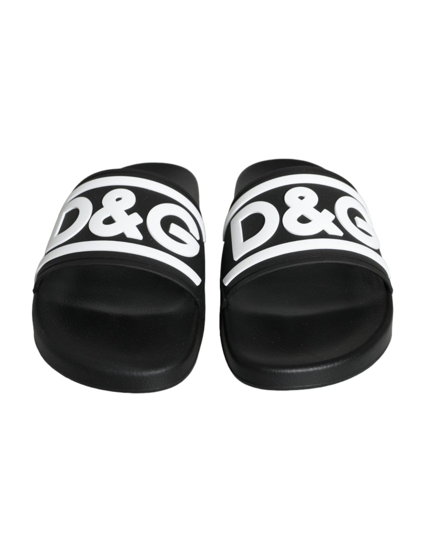 Black White Sandals Rubber Beachwear Shoes