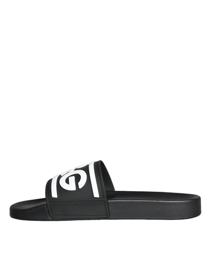 Black White Sandals Rubber Beachwear Shoes