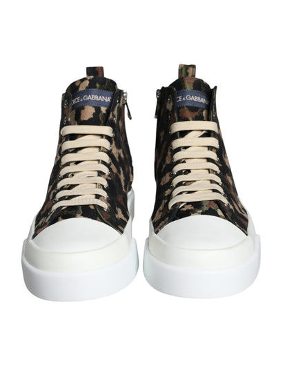 Multicolor Camouflage High Top Sneaker Shoes