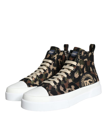 Multicolor Camouflage High Top Sneaker Shoes