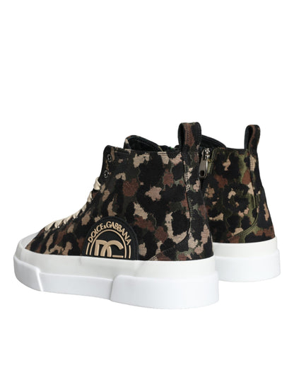 Multicolor Camouflage High Top Sneaker Shoes