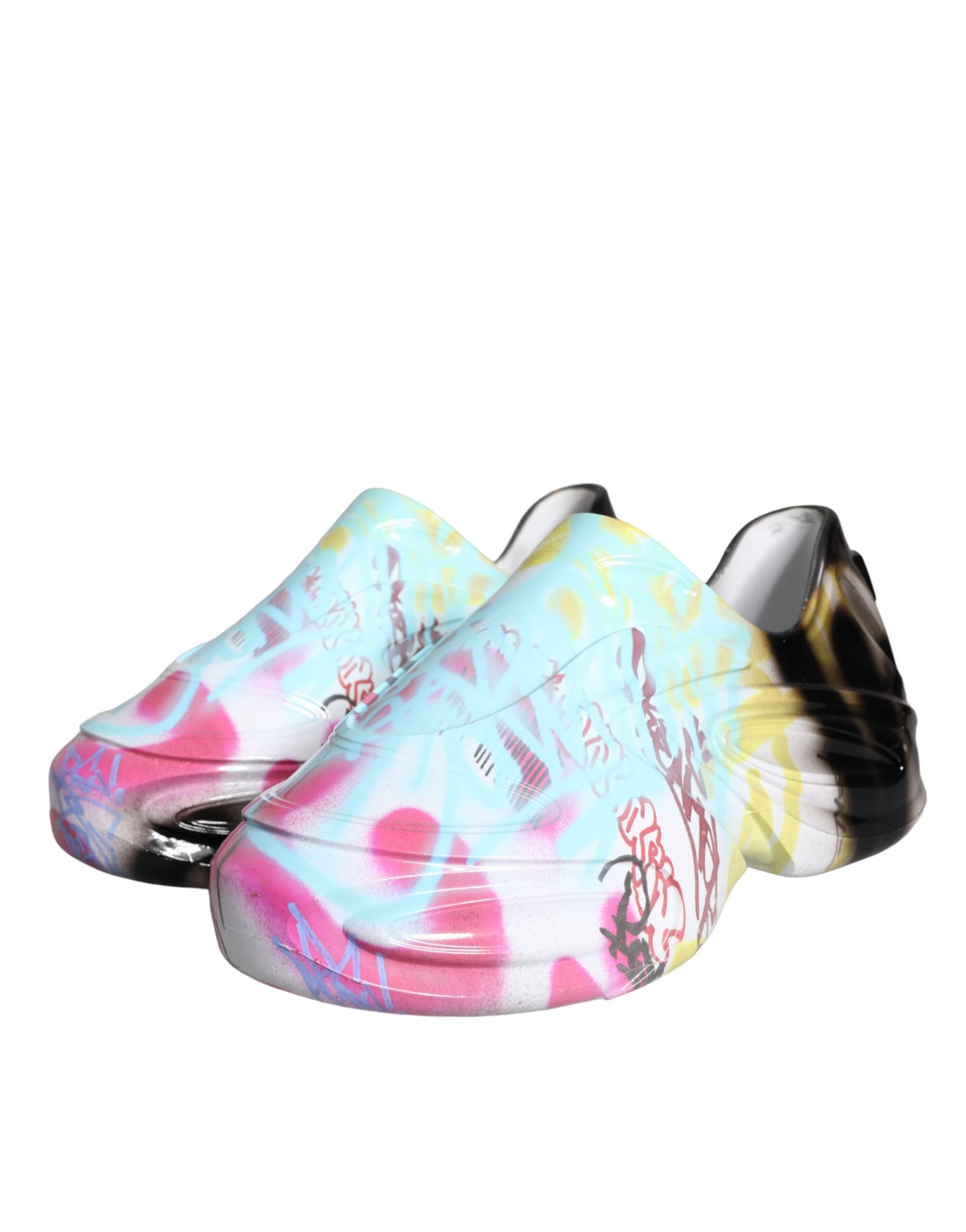 Multicolor Graffiti Rubber Low Top Sneakers Shoes