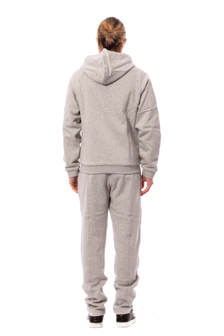 Elegant grijs katoenen sweatsuit-ensemble