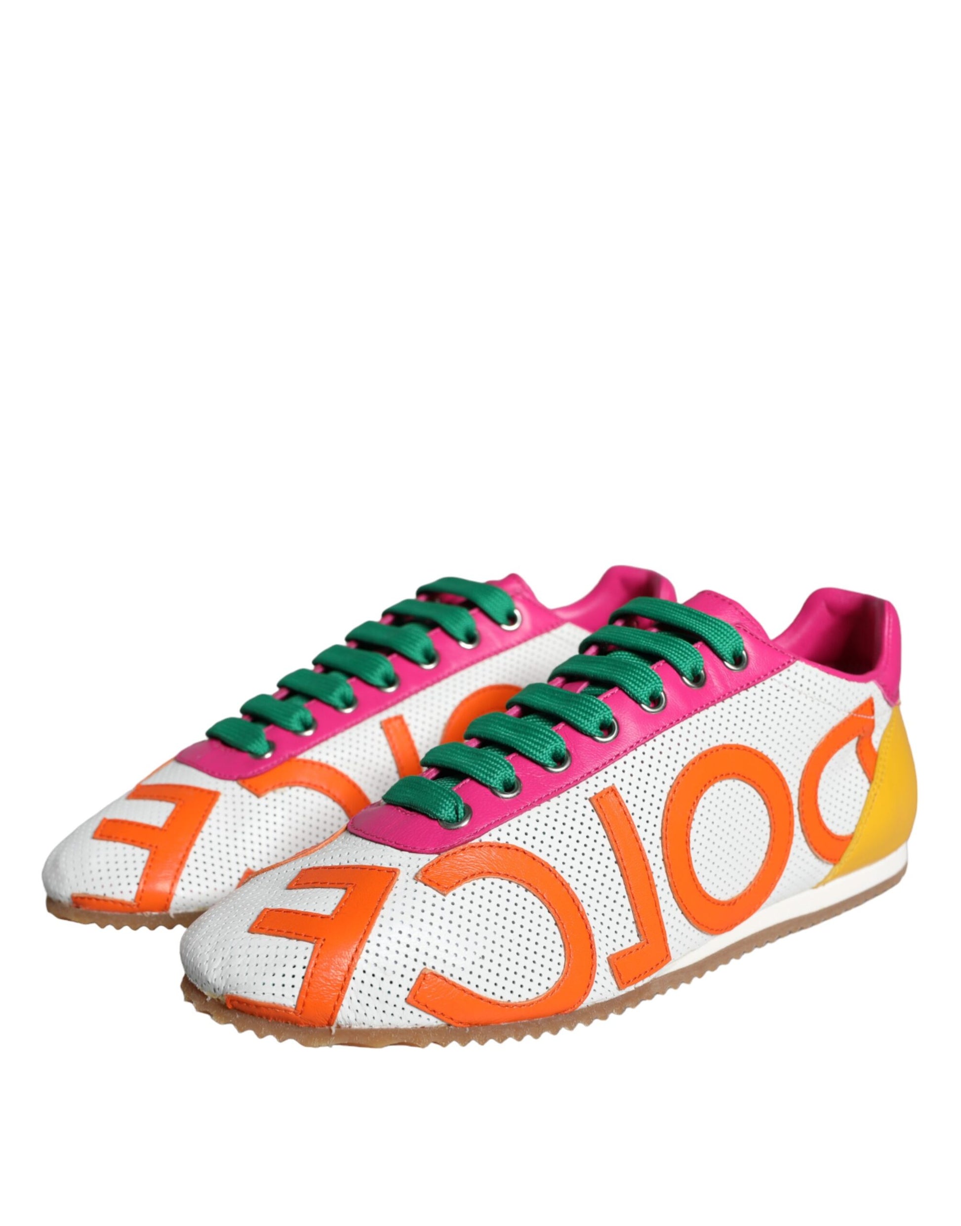 Multicolor Leather Logo Casual Sneakers Shoes