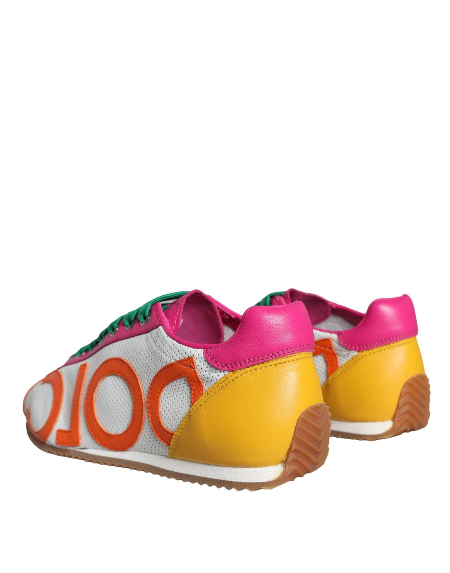 Multicolor Leather Logo Casual Sneakers Shoes