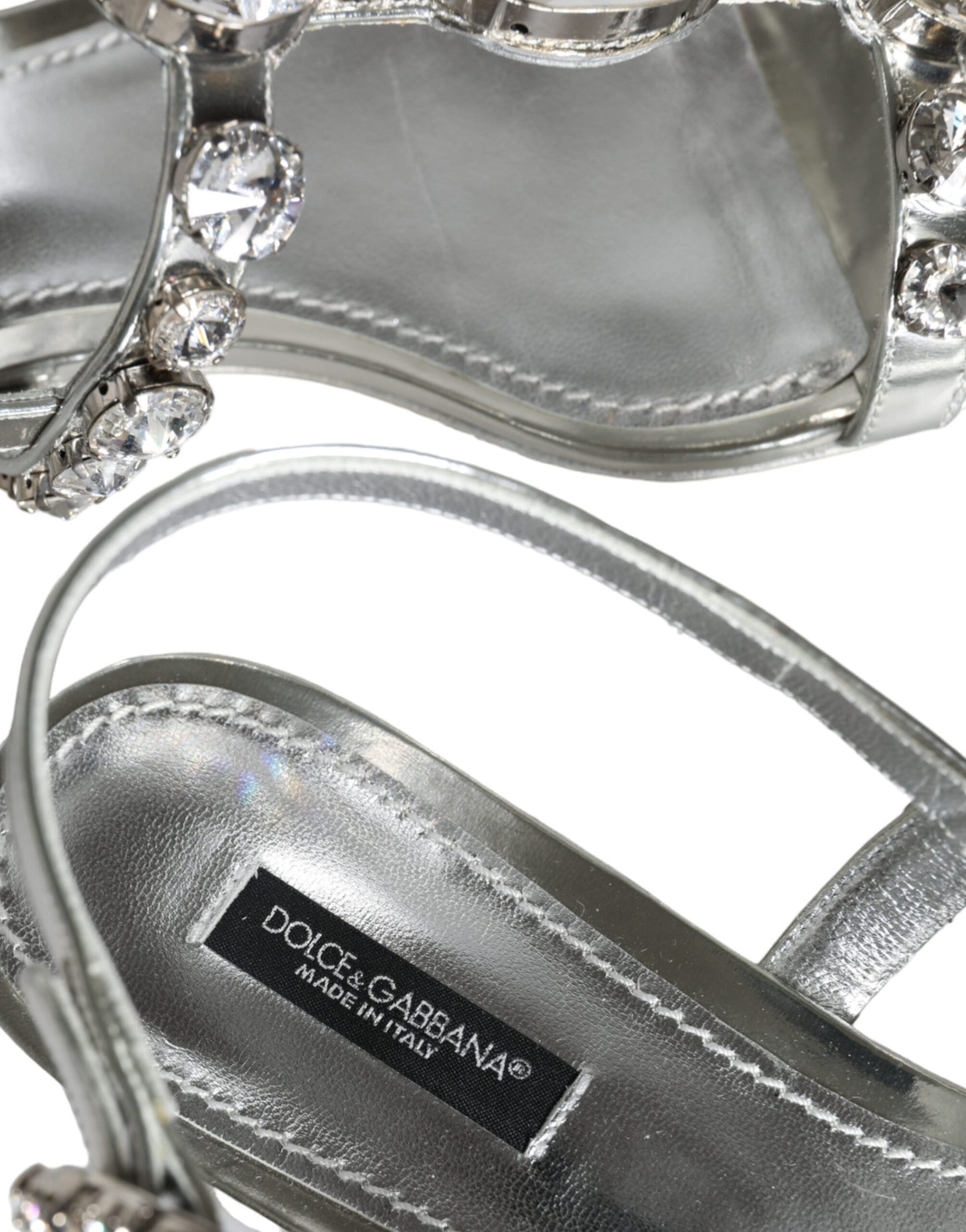 Silver Crystal Sandals Flats Flip Flops Shoes