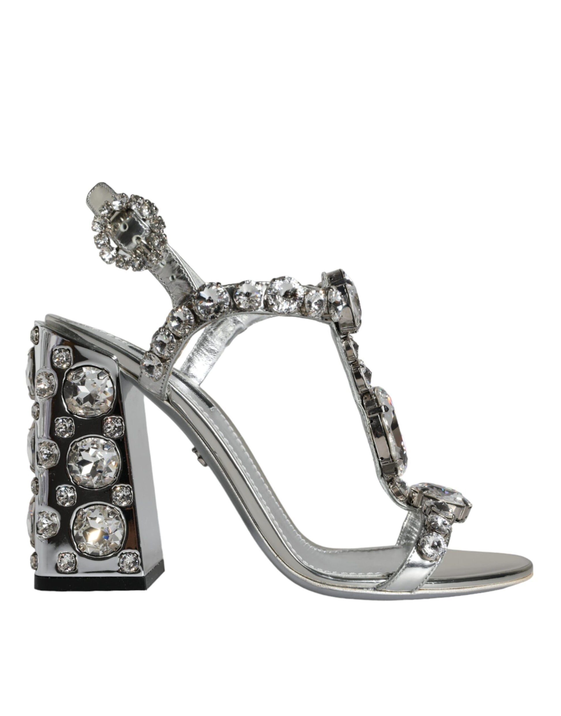 Silver Crystals High Heels Sandals Shoes