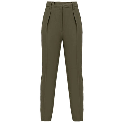 Green Polyester Jeans & Pant