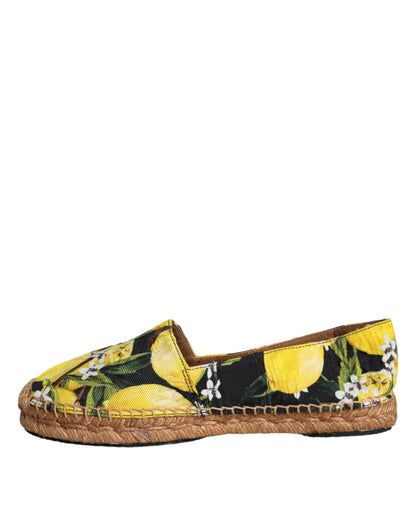 Multicolor Lemon Slip On Espadrilles Shoes