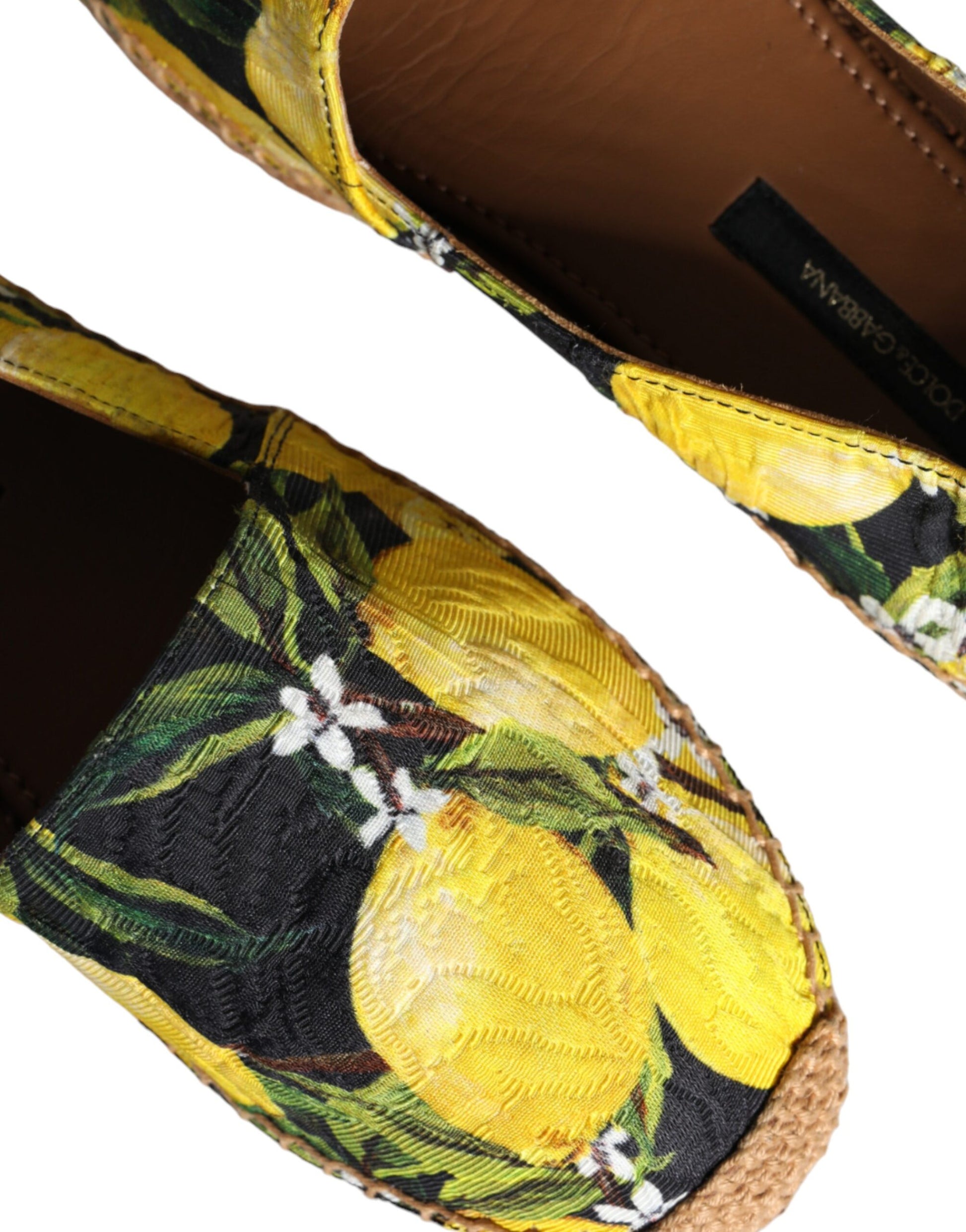 Multicolor Lemon Slip On Espadrilles Shoes