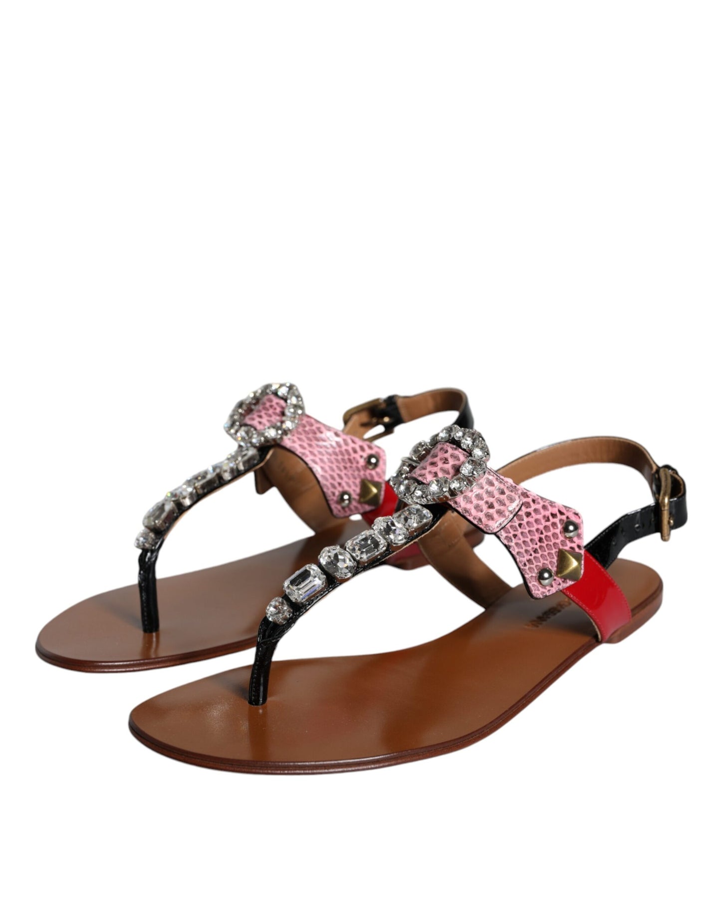 Multicolor Crystal Sandals Flip Flops Shoes