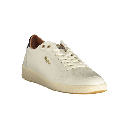 White Polyester Sneaker