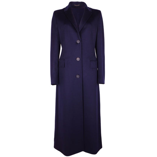 Blue Wool Vergine Jackets & Coat