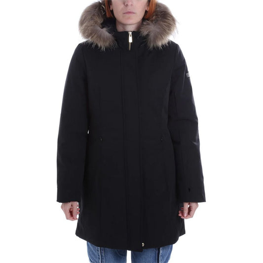 "Black Nylon Women Parka"