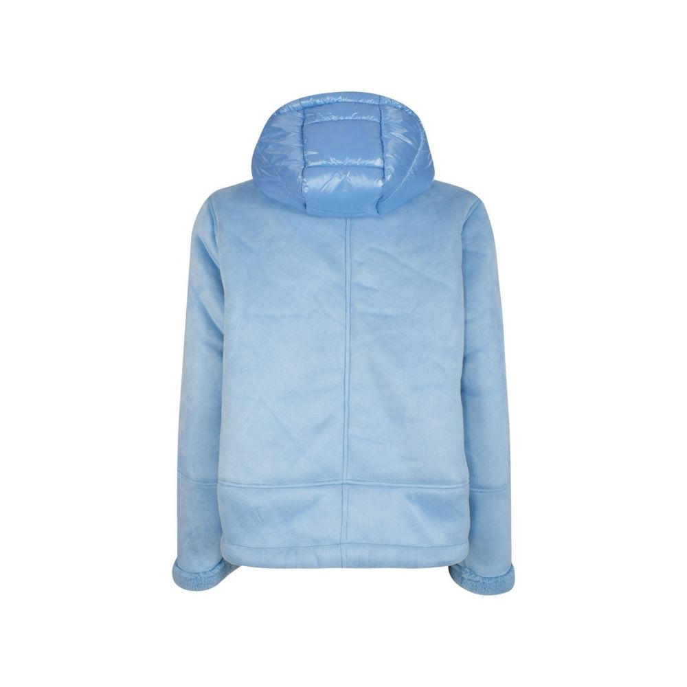 Light Blue Nylon Jackets & Coat