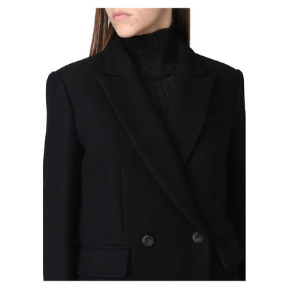 Black Wool Jackets & Coat