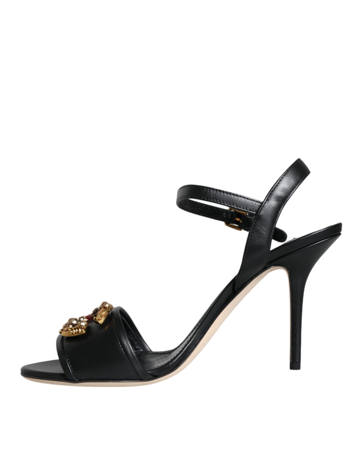 Black DG Amore Leather Keira Sandals Shoes