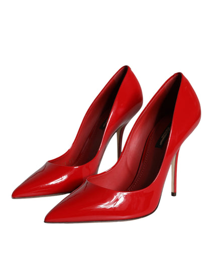 Red Patent Leather High Heels Pumps Shoes