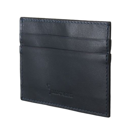 Cartera de hombre elegante de cuero azul