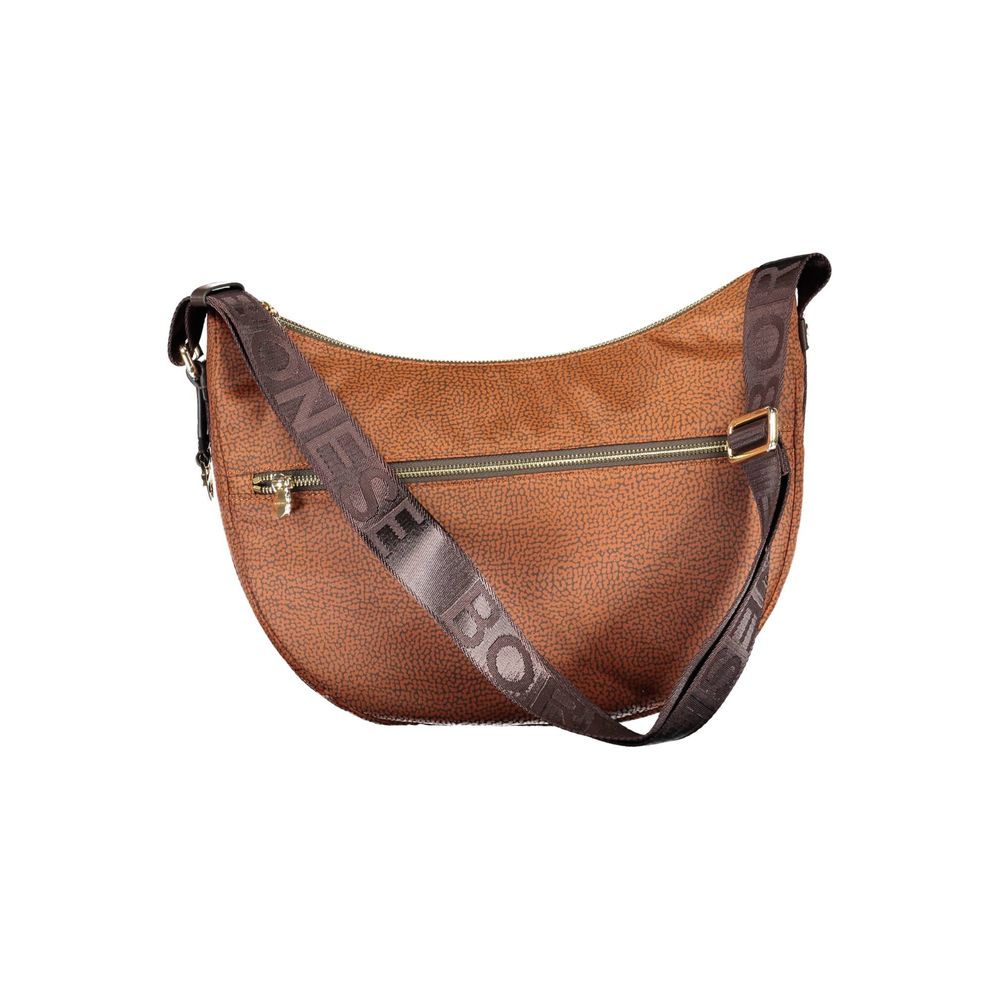 Brown Polyester Handbag