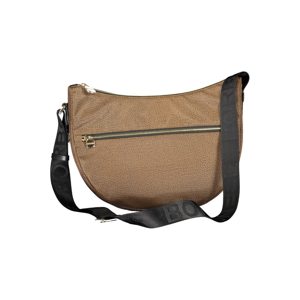 Brown Polyester Handbag