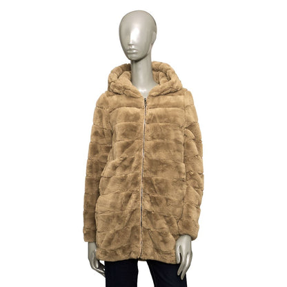 Beige Polyester Women Jacket