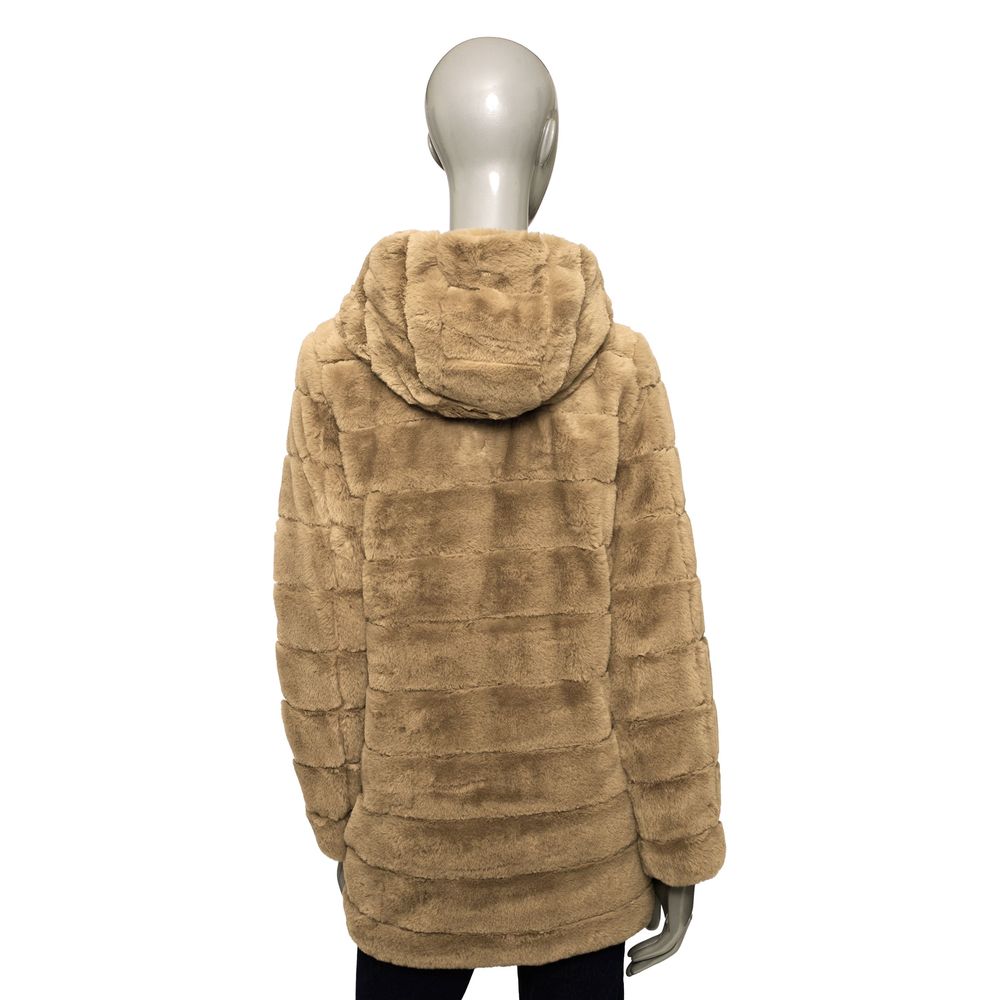 Beige Polyester Women Jacket