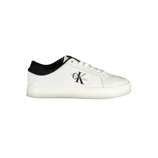 White Polyester Sneaker