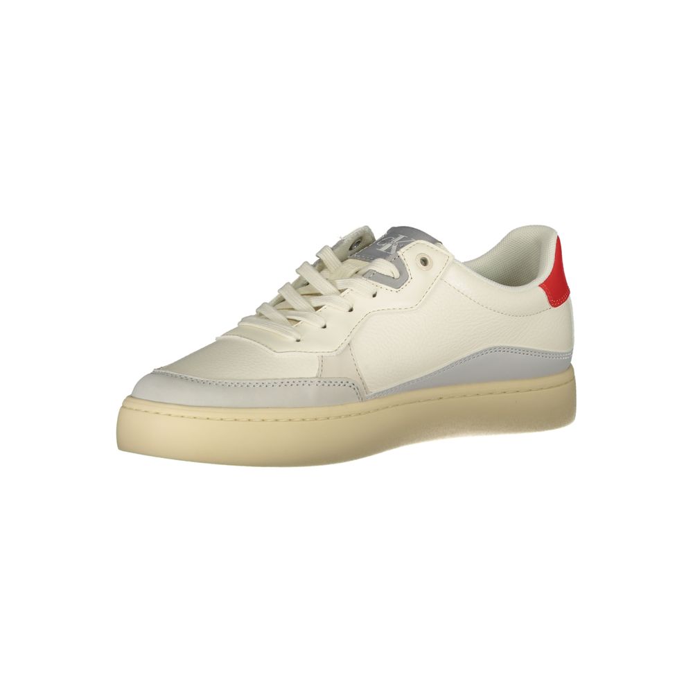 White Polyester Sneaker