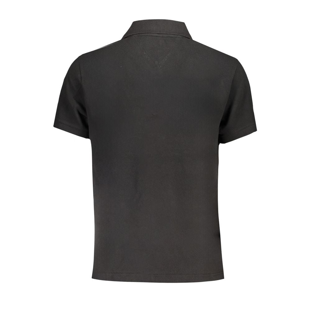 Black Cotton Polo Shirt