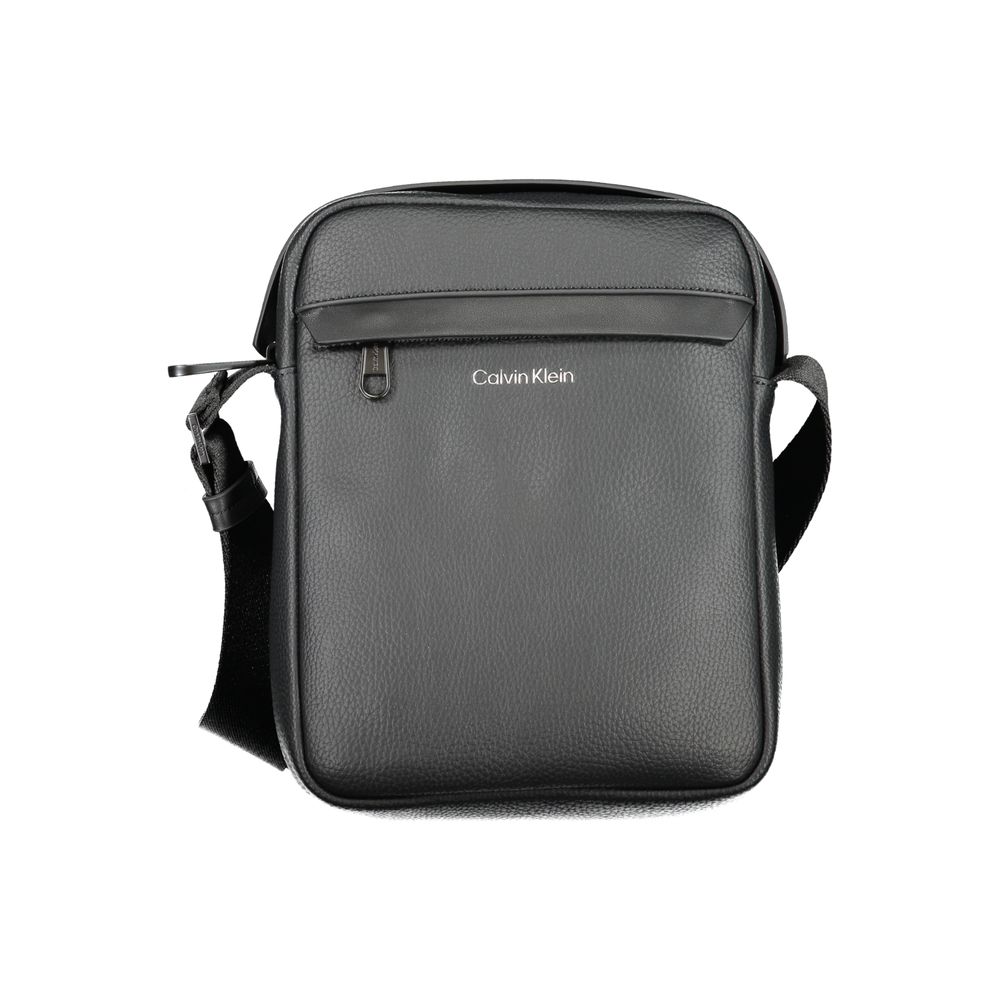 Black Polyester Shoulder Bag