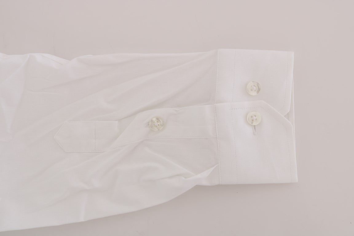 Elegant White Slim-Fit Cotton Shirt