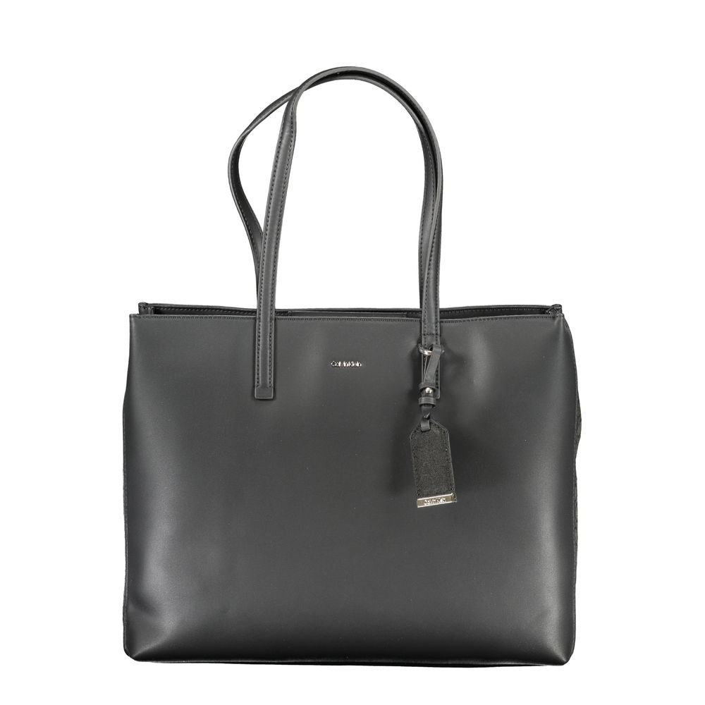 Black Polyester Handbag