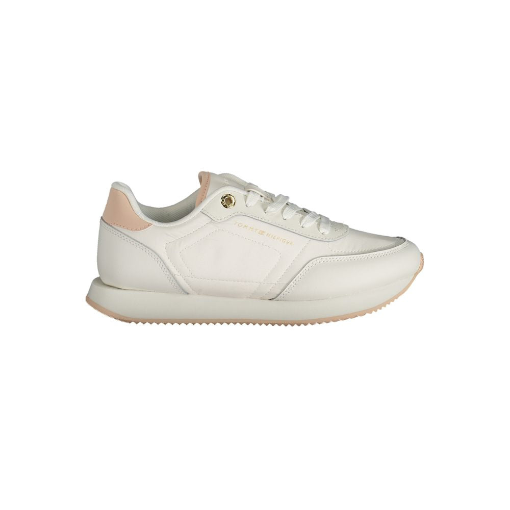 White Polyester Sneaker