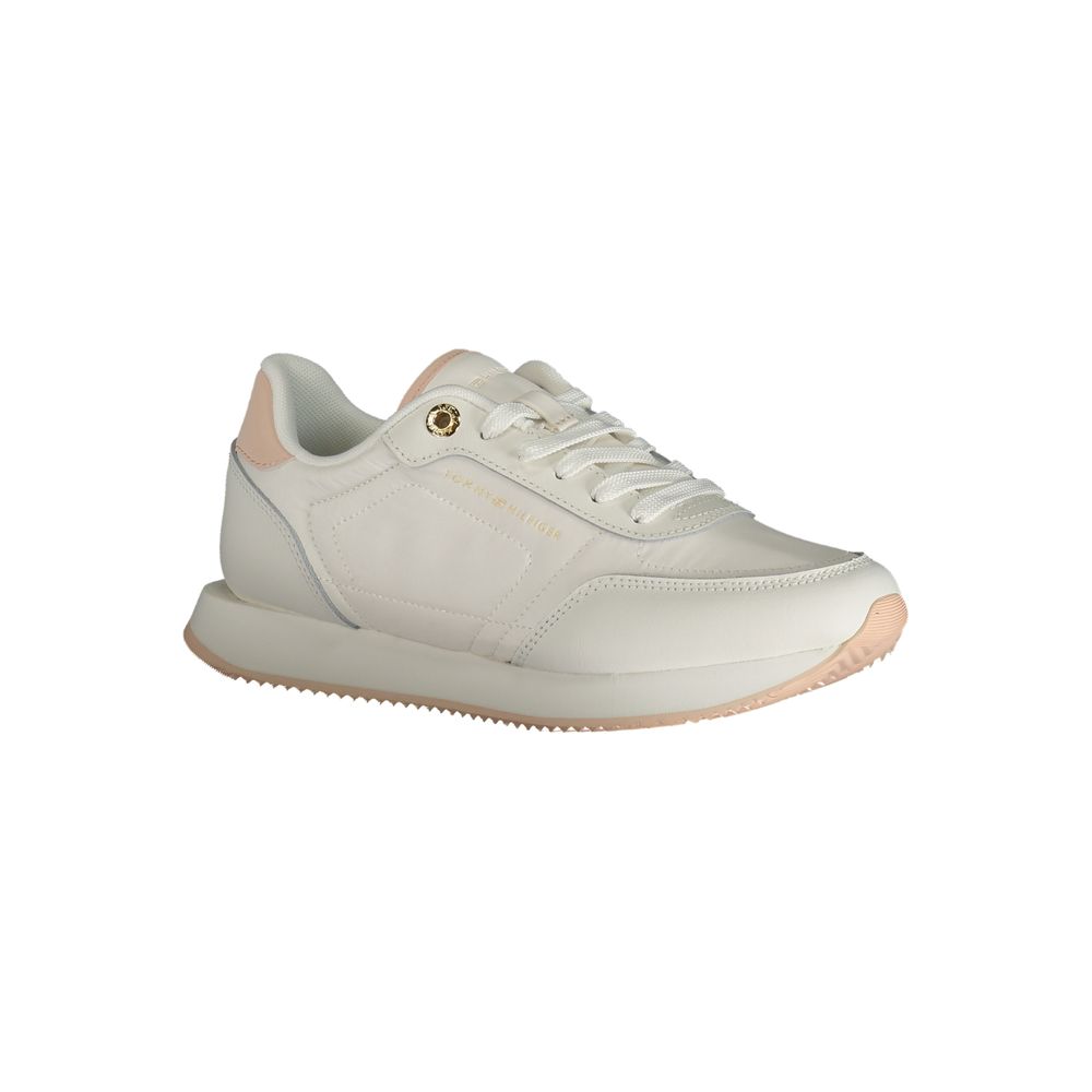 White Polyester Sneaker