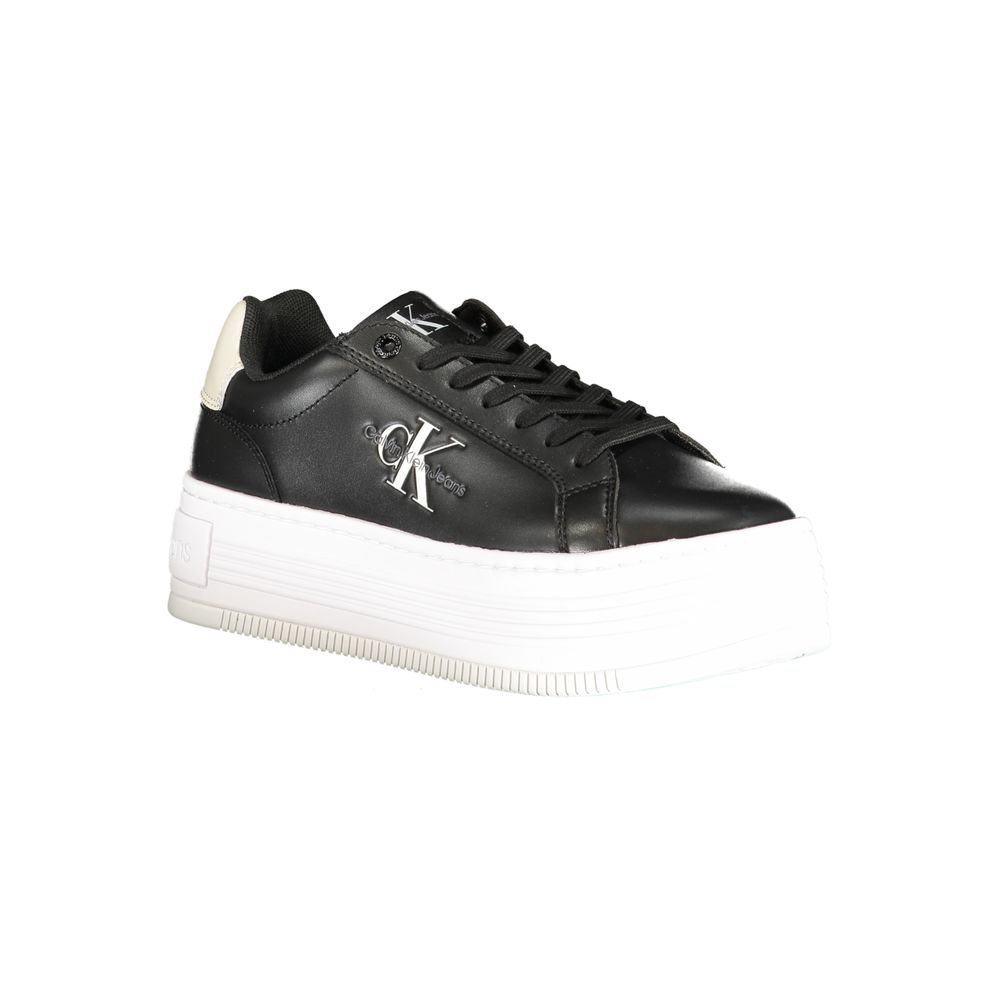 Black Polyester Sneaker