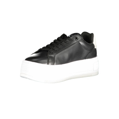 Black Polyester Sneaker