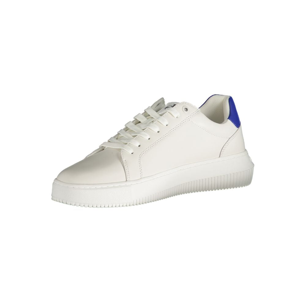 White Polyester Sneaker