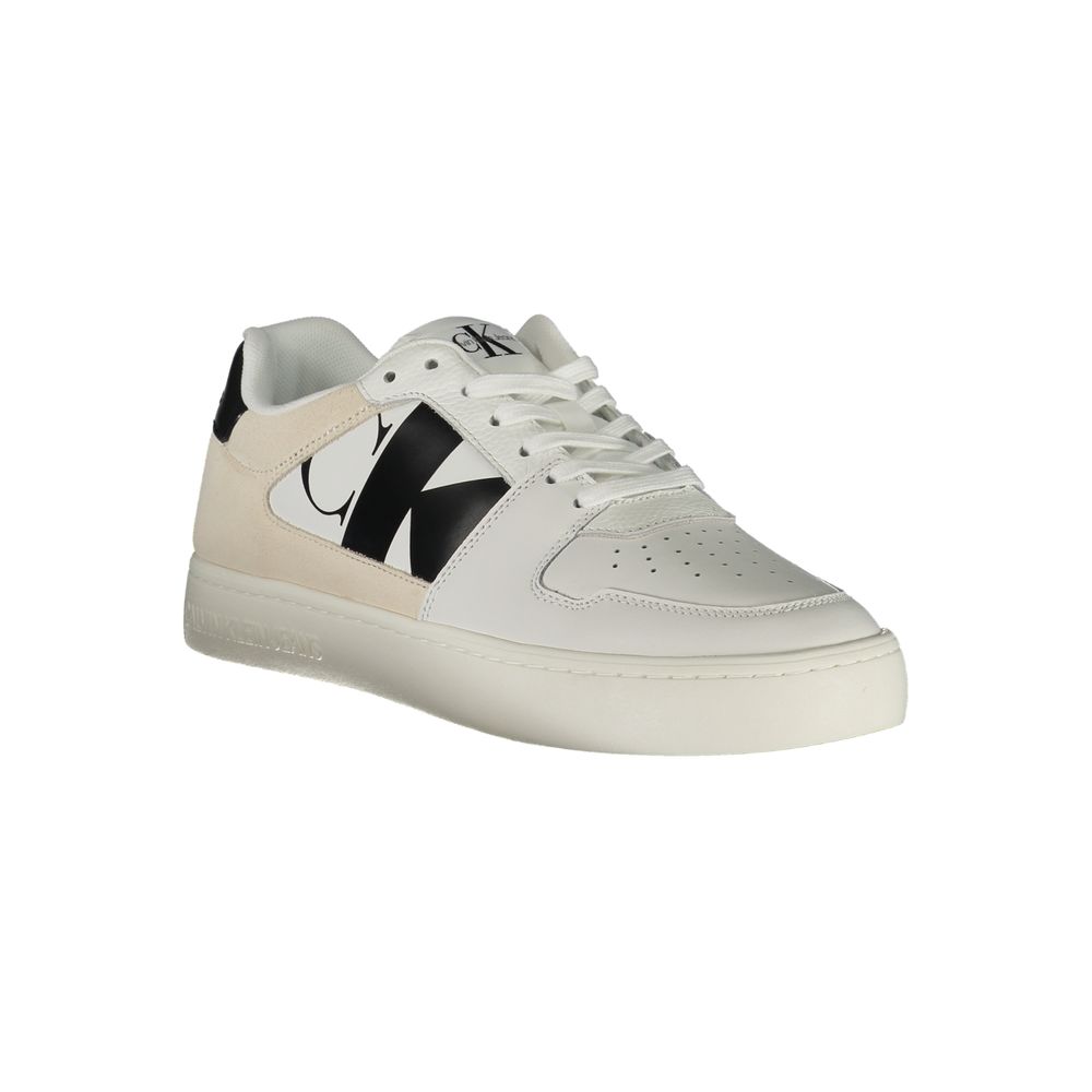 White Polyester Sneaker