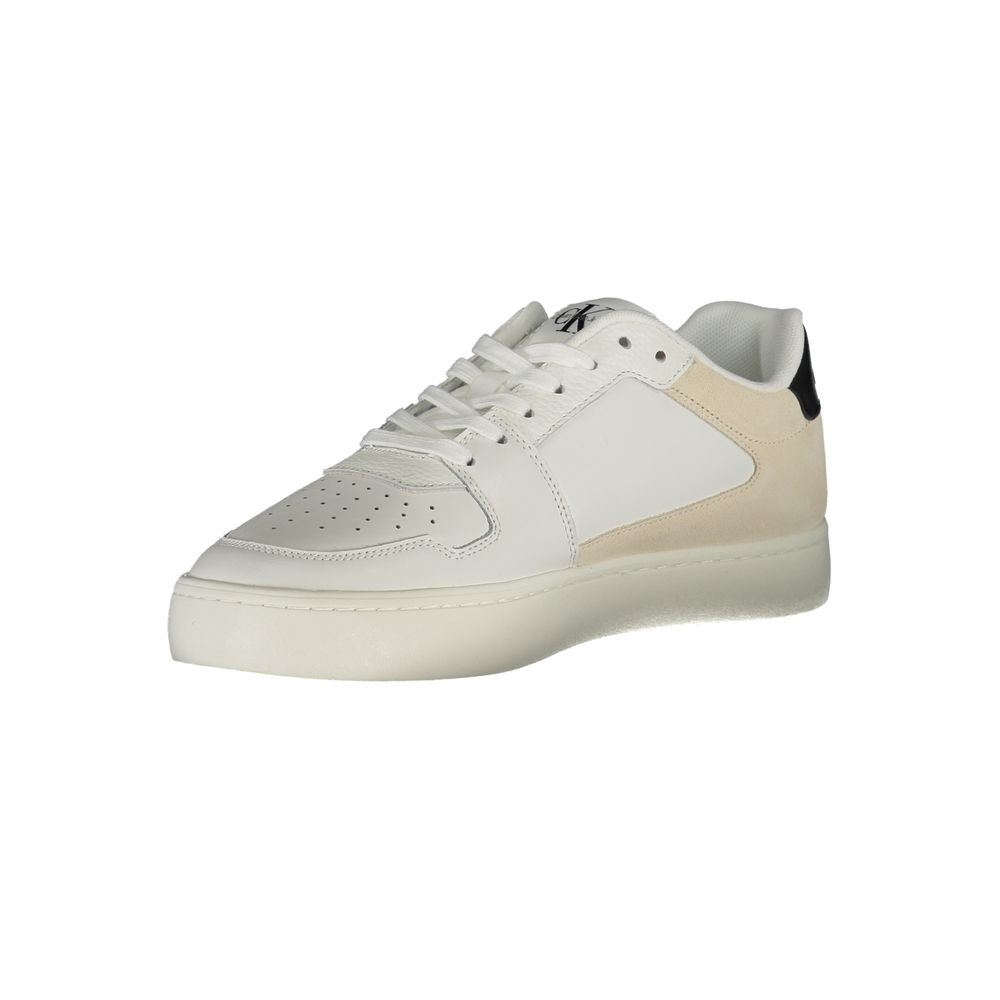 White Polyester Sneaker