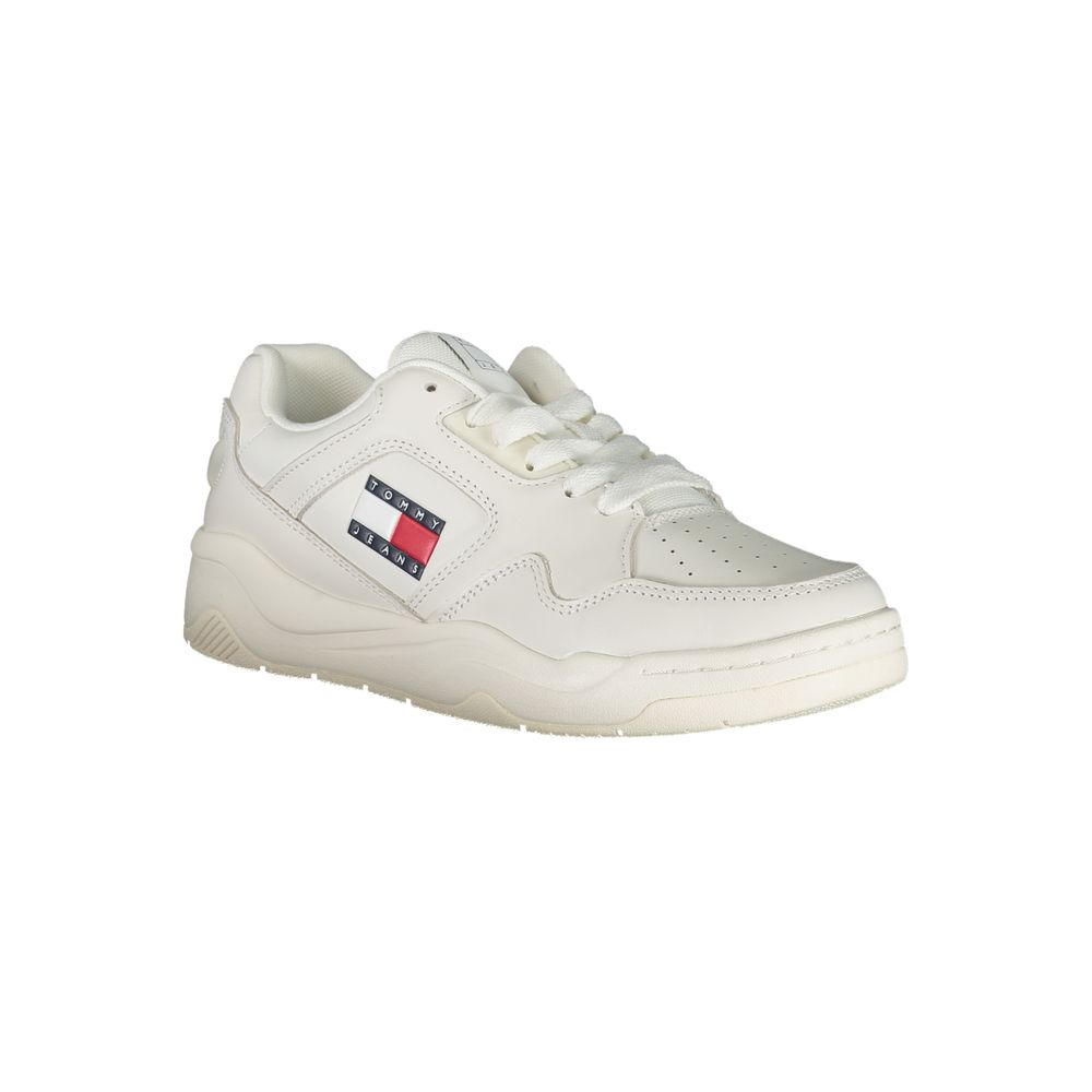 White Polyester Sneaker