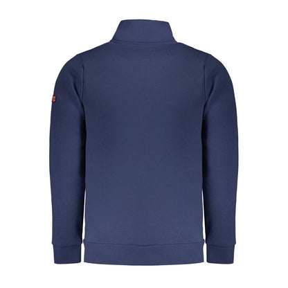 Blue Cotton Mens Sweater