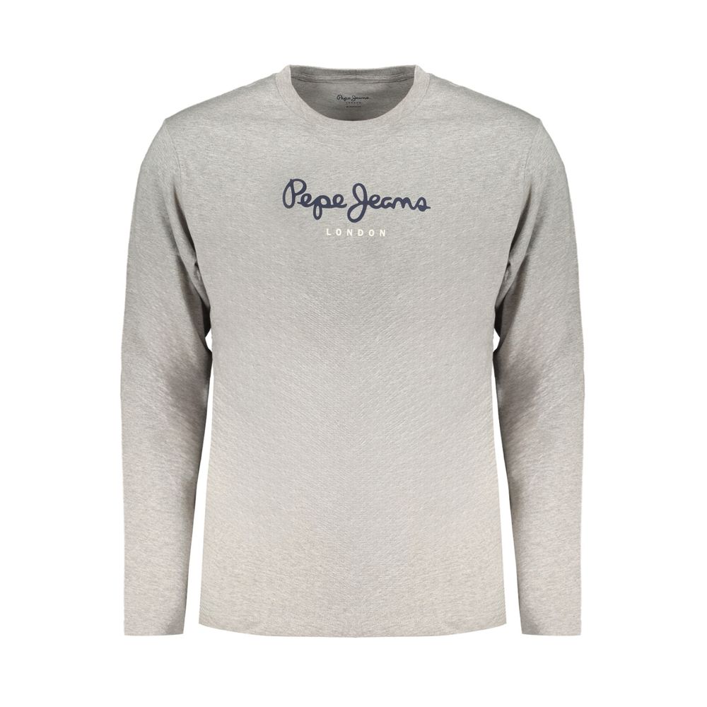 Gray Cotton Men T-Shirt