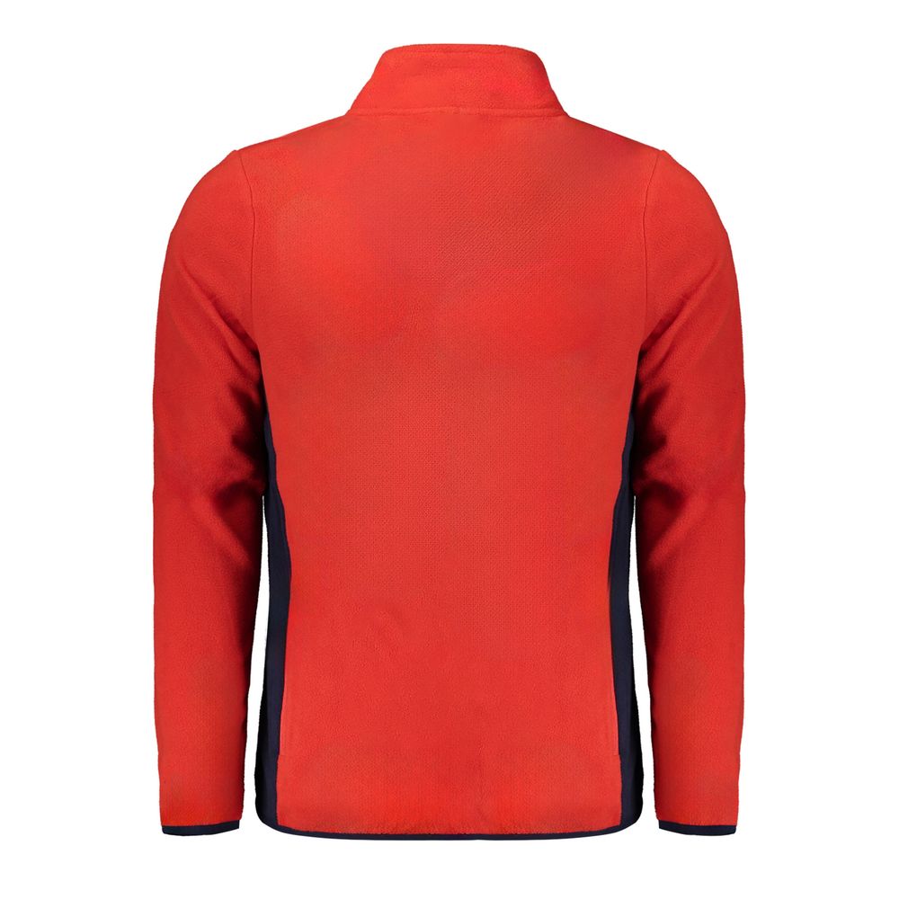 Red Polyester Men Sweater