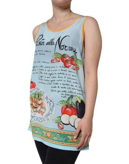 Multicolor Pasta Alla Norma Print Tank Top