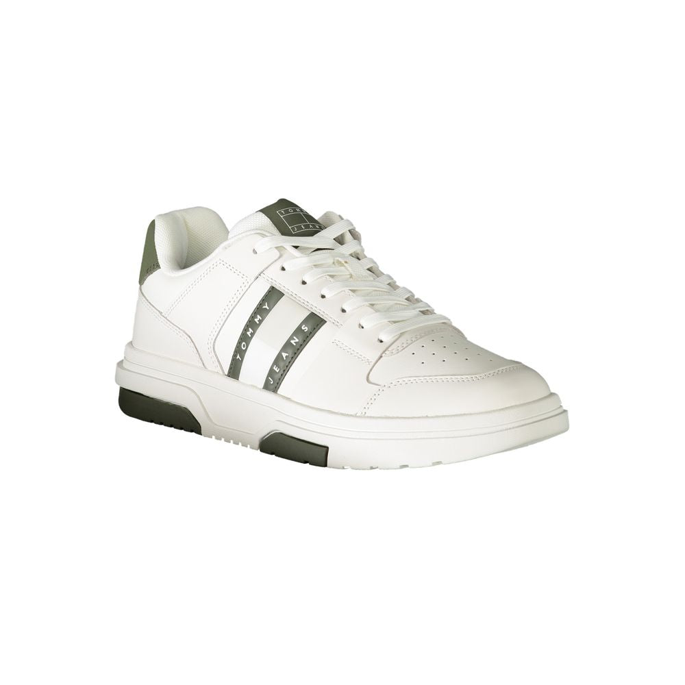 White Polyethylene Men Sneaker