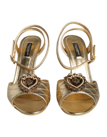 Gold Devotion Embellished Keira Sandals Shoes