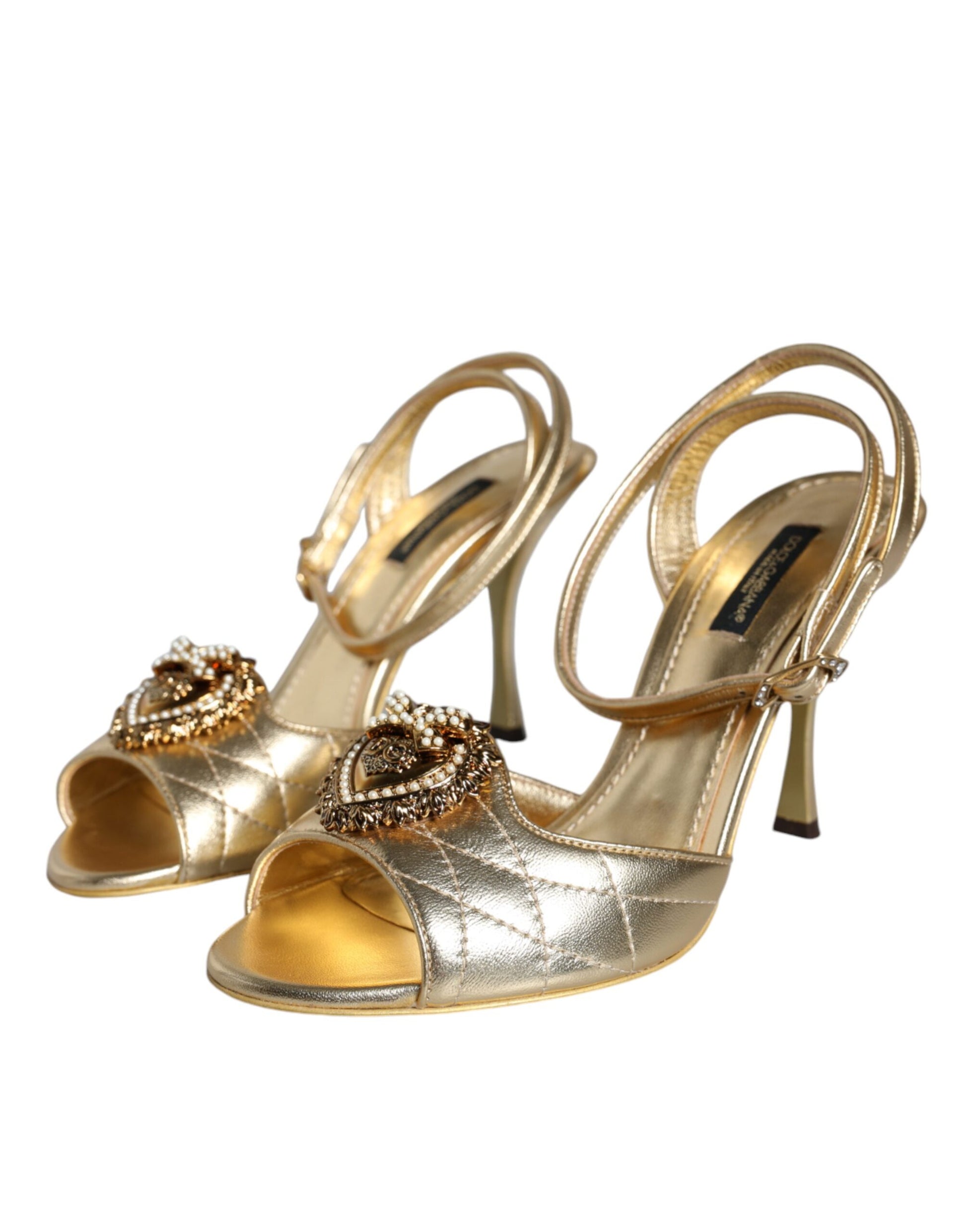 Gold Devotion Embellished Keira Sandals Shoes