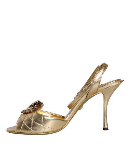 Gold Devotion Embellished Keira Sandals Shoes