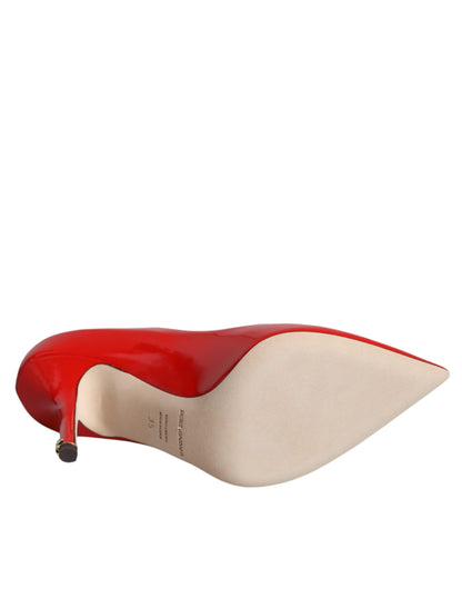 Red Patent Leather Bellucci Heel Pumps Shoes